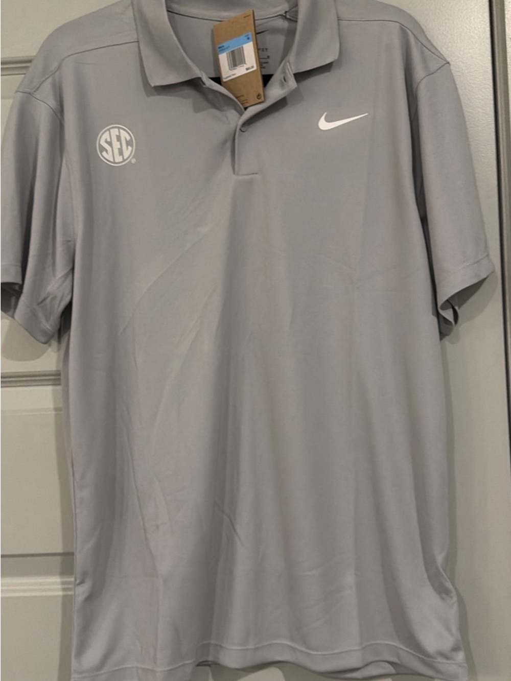 Nike Light Gray Polo with SEC Logo